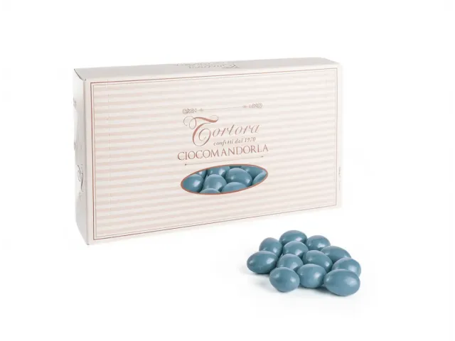 Cioccomandorla Classico - Confetti al cioccolato bianco e fondente Azzurro Polvere